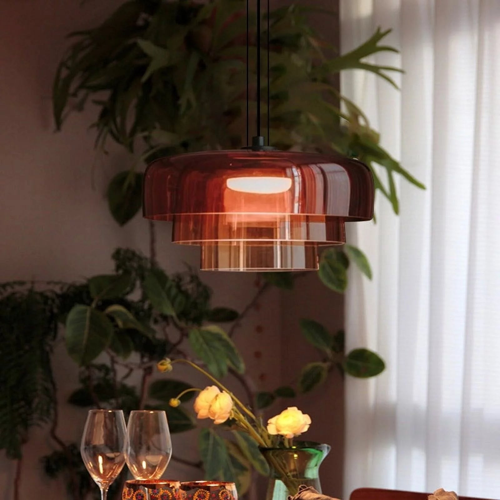 Szklana lampa wisząca Nordic