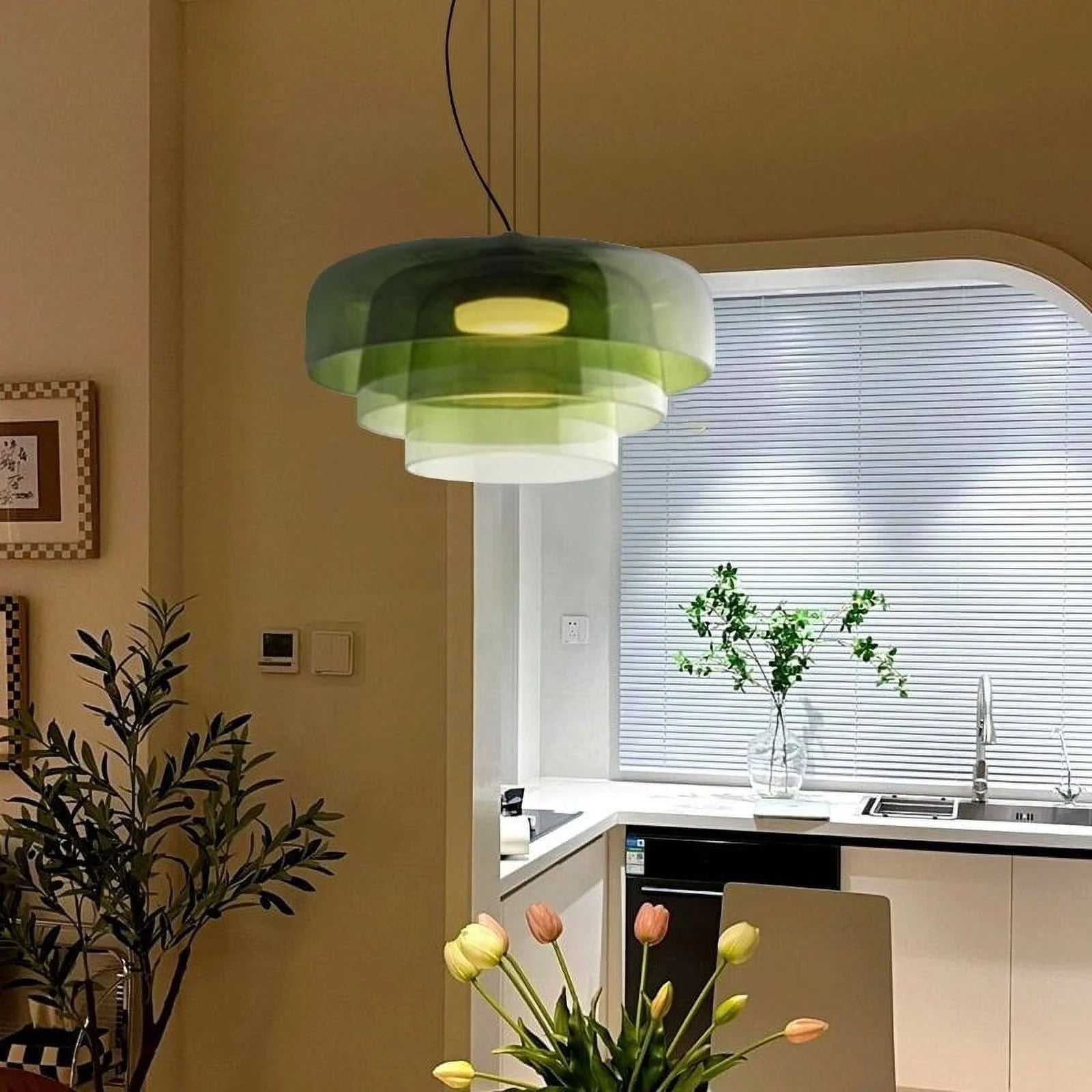 Szklana lampa wisząca Nordic