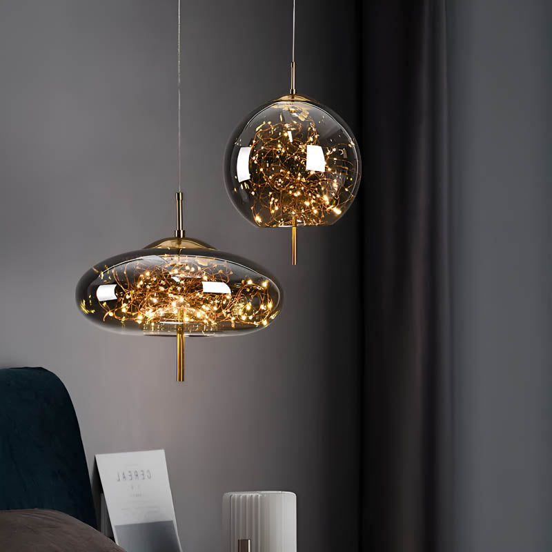 Essence | Wykwintna Brązowa Lampa Wisząca