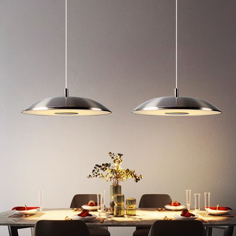 Nowoczesna nordycka lampa wisząca LED z żelaza i niklu