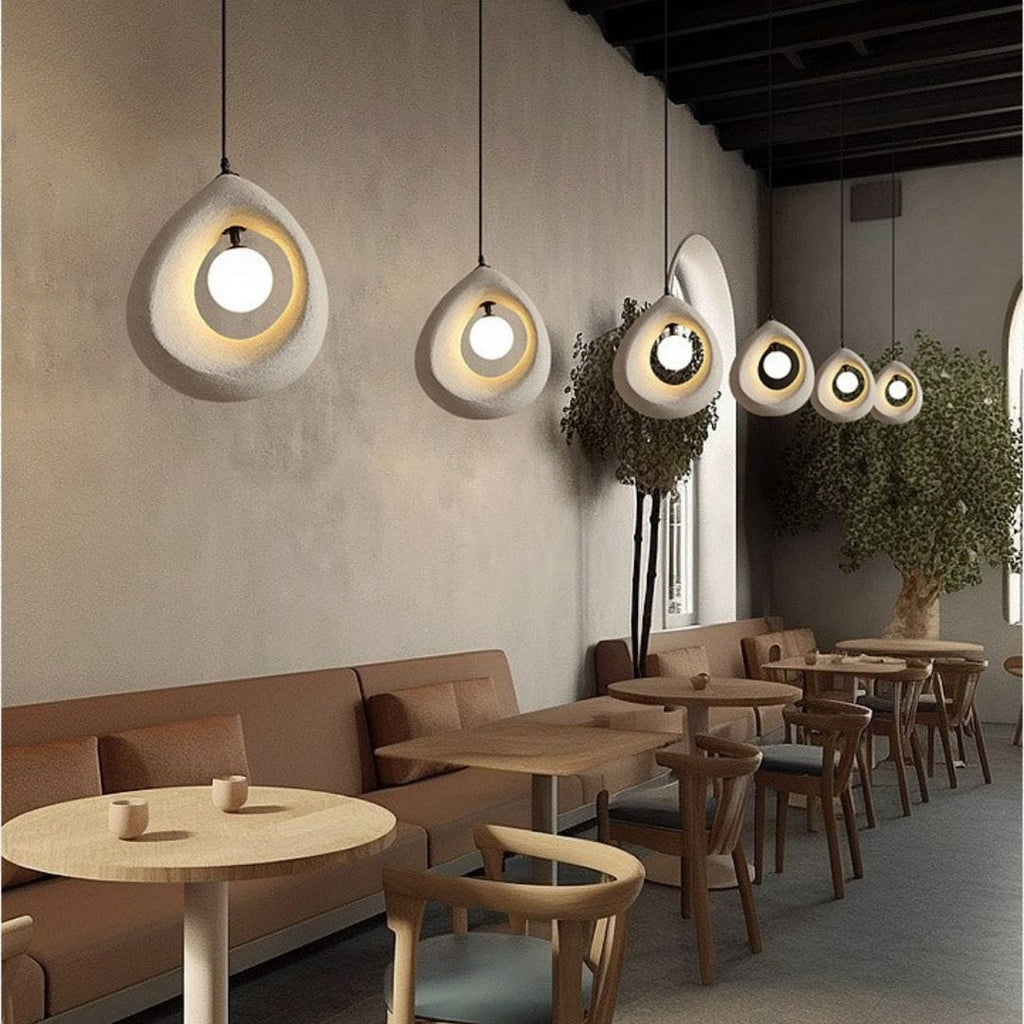 Okrągła lampa wisząca Wabi Sabi