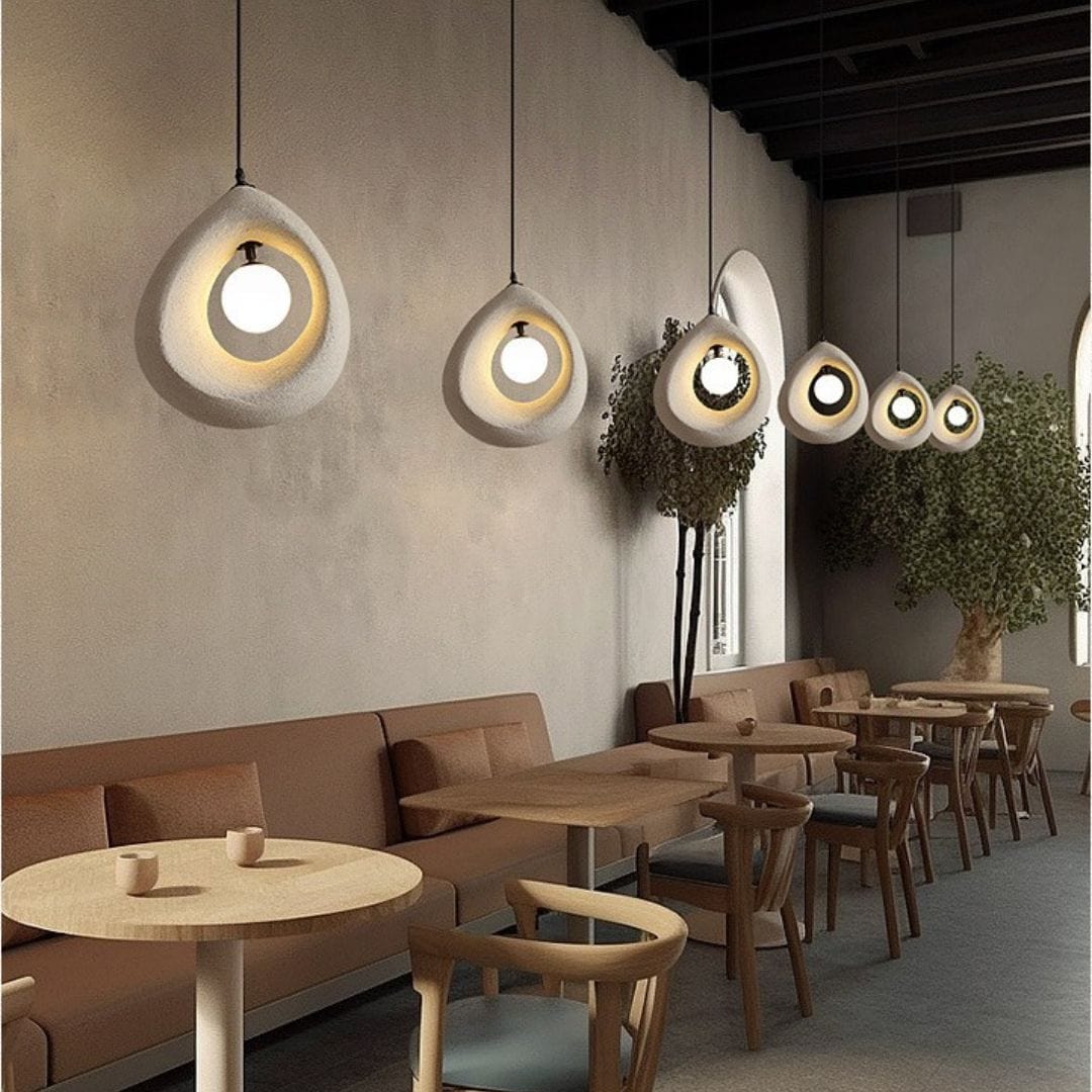 Okrągła lampa wisząca Wabi Sabi