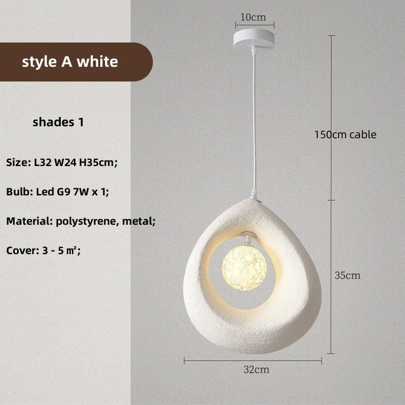 Okrągła lampa wisząca Wabi Sabi