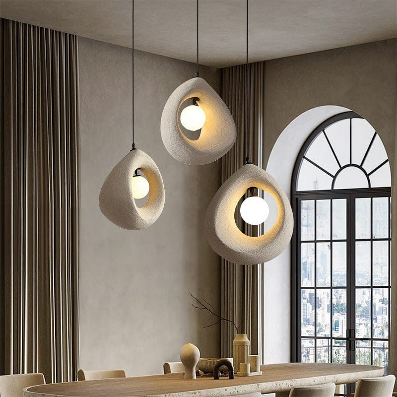 Okrągła lampa wisząca Wabi Sabi