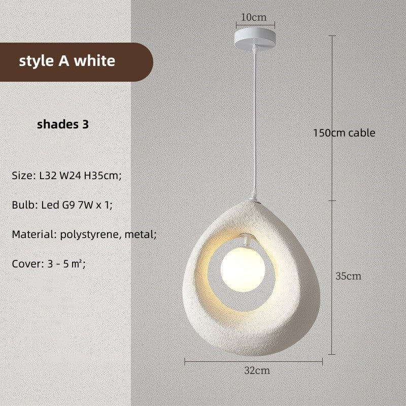 Okrągła lampa wisząca Wabi Sabi