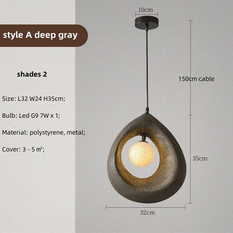 Okrągła lampa wisząca Wabi Sabi