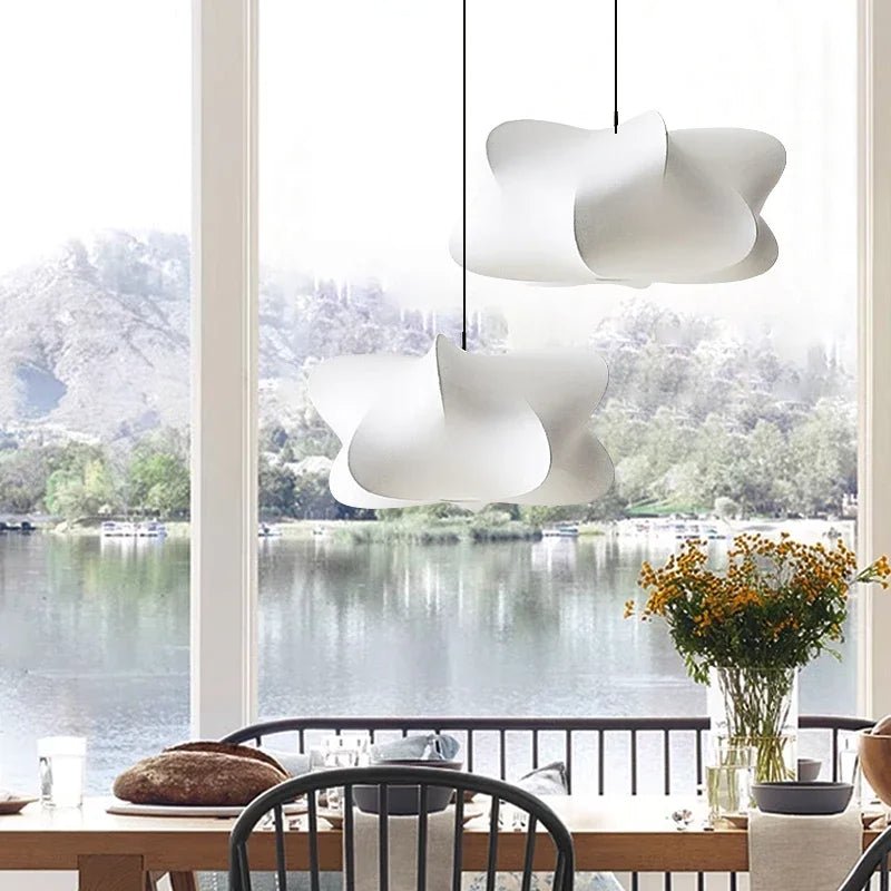 Japońska wisząca lampa z jedwabiu Wabi Sabi
