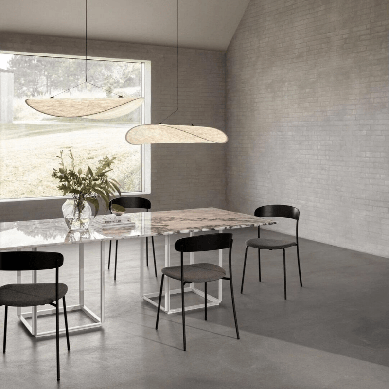 Japandi Styl Wisząca Lampa Sufitowa z Jedwabiu