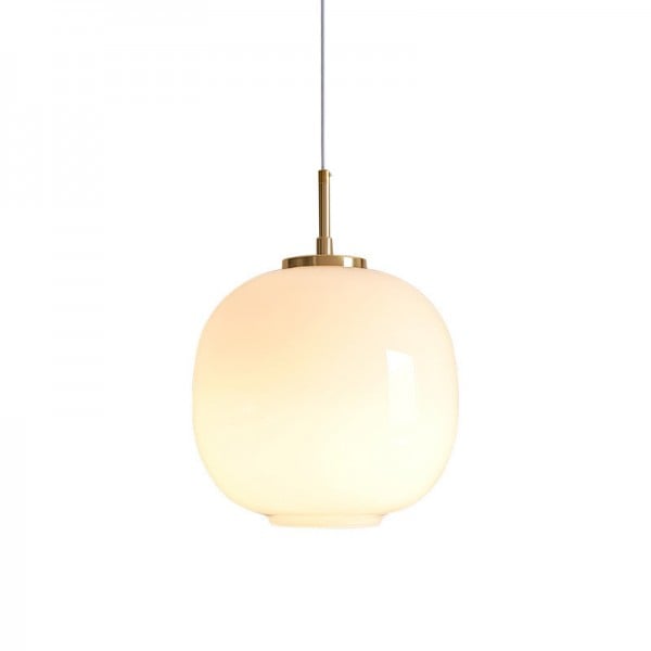 Nowoczesna skandynawska lampa wisząca z opalowego szkła Radihous