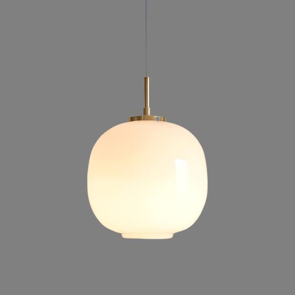 Nowoczesna skandynawska lampa wisząca z opalowego szkła Radihous