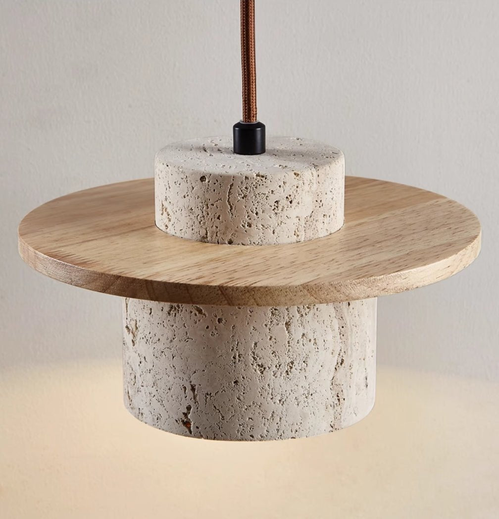 Wisząca lampa z trawertynu | Naturalny design dla Twojego domu