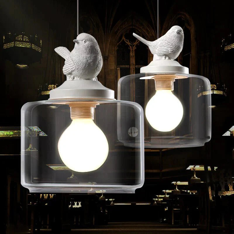 Wisząca lampa ptak
