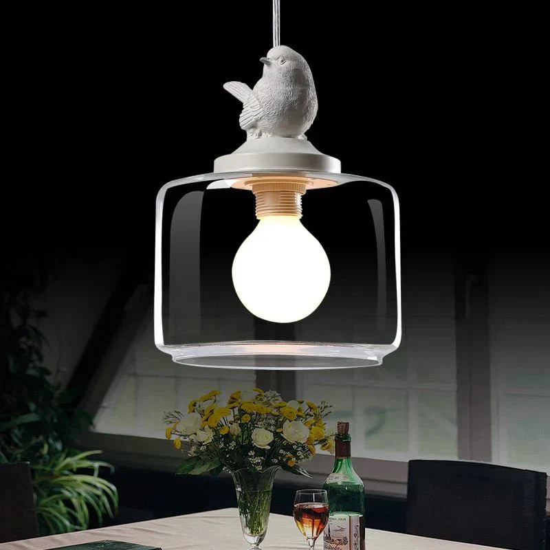 Wisząca lampa ptak