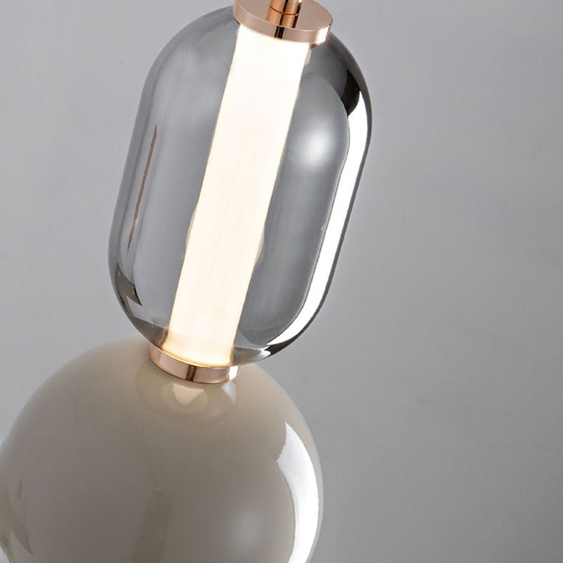 Nordycka designerska lampa wisząca z żelaznego szkła