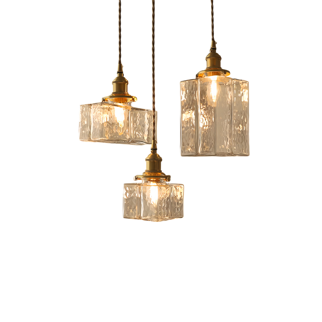 Fatima - Nowoczesna Szklana Lampa Wisząca w Stylu Retro