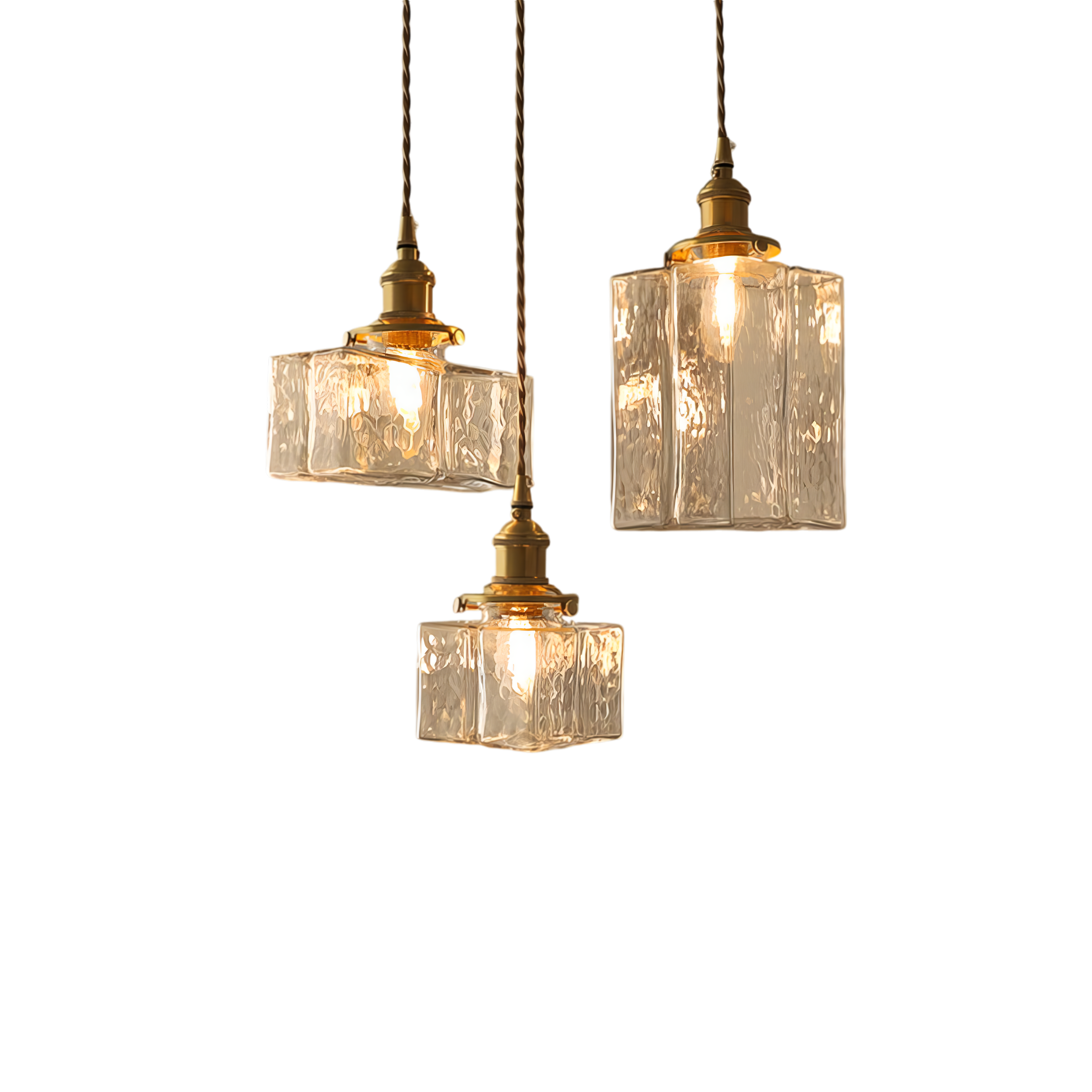 Fatima - Nowoczesna Szklana Lampa Wisząca w Stylu Retro