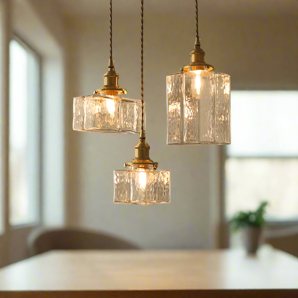 Fatima - Nowoczesna Szklana Lampa Wisząca w Stylu Retro