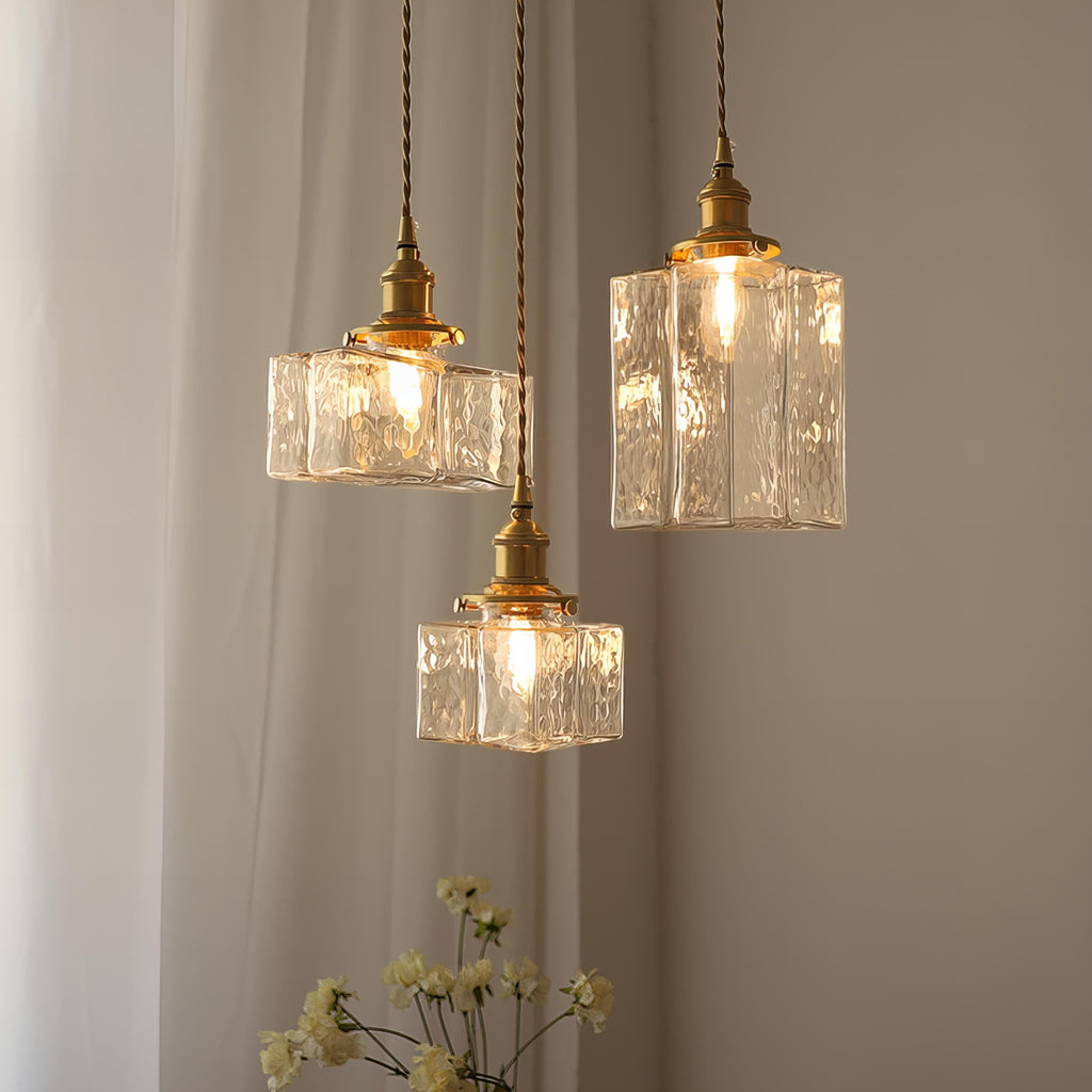 Fatima - Nowoczesna Szklana Lampa Wisząca w Stylu Retro