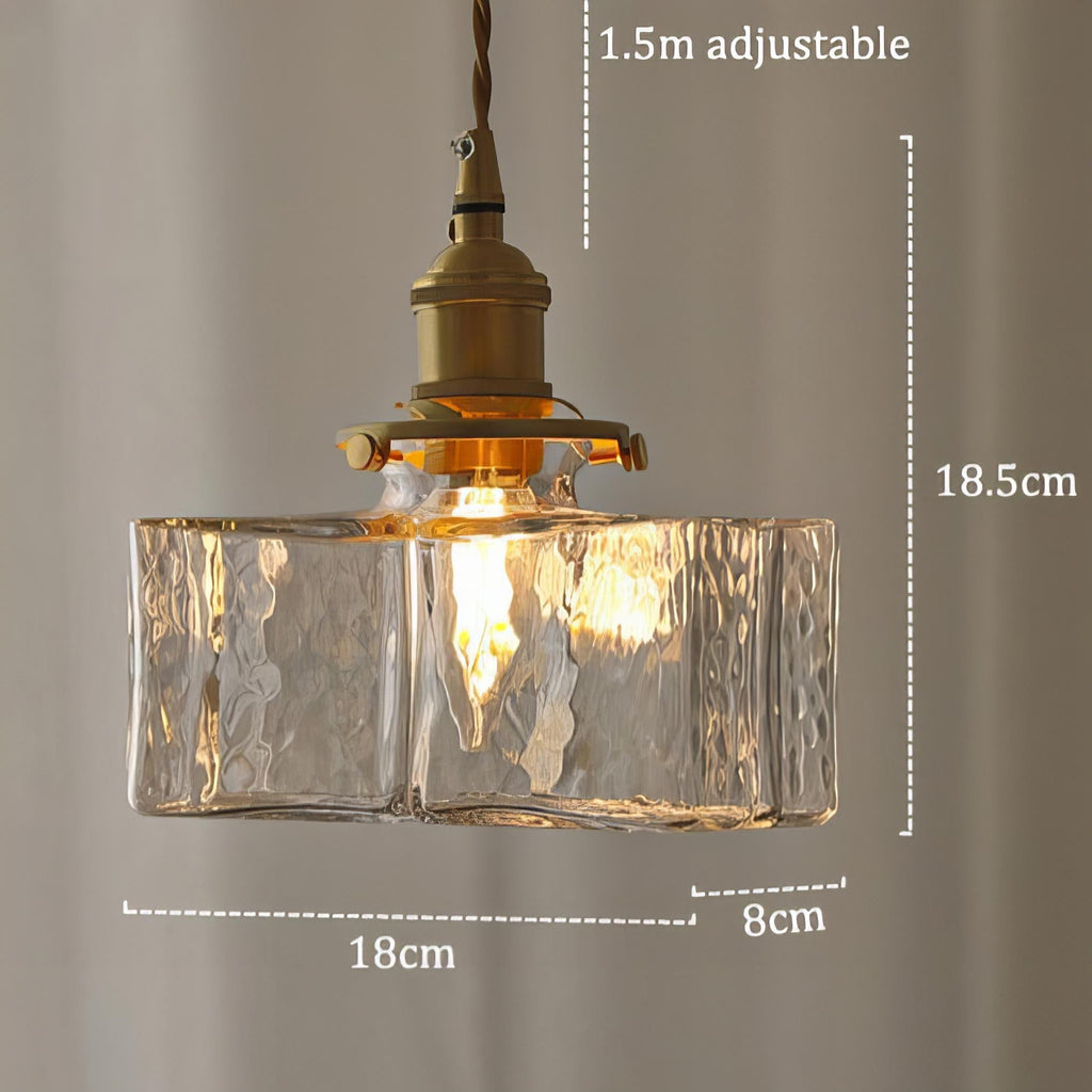 Fatima - Nowoczesna Szklana Lampa Wisząca w Stylu Retro