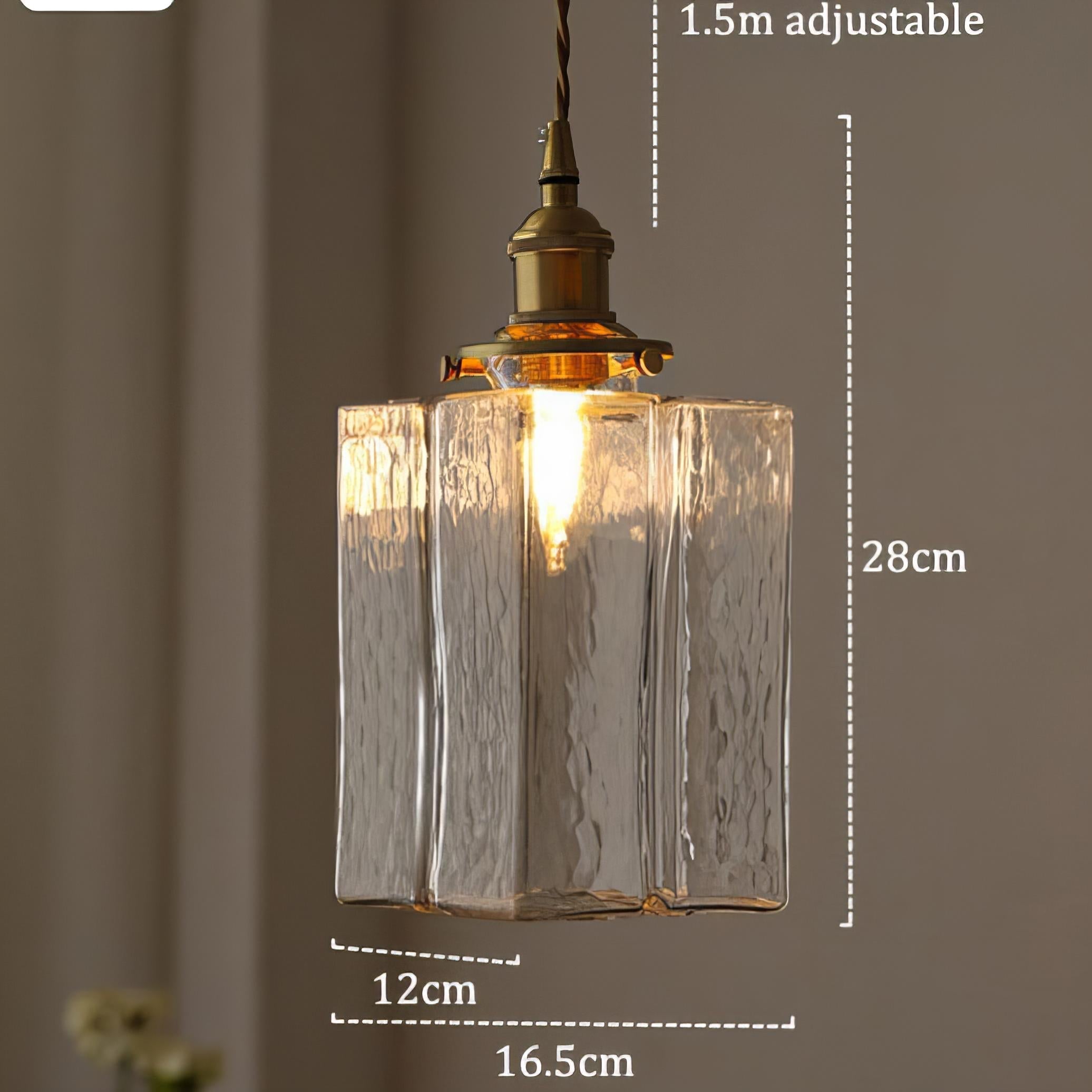 Fatima - Nowoczesna Szklana Lampa Wisząca w Stylu Retro