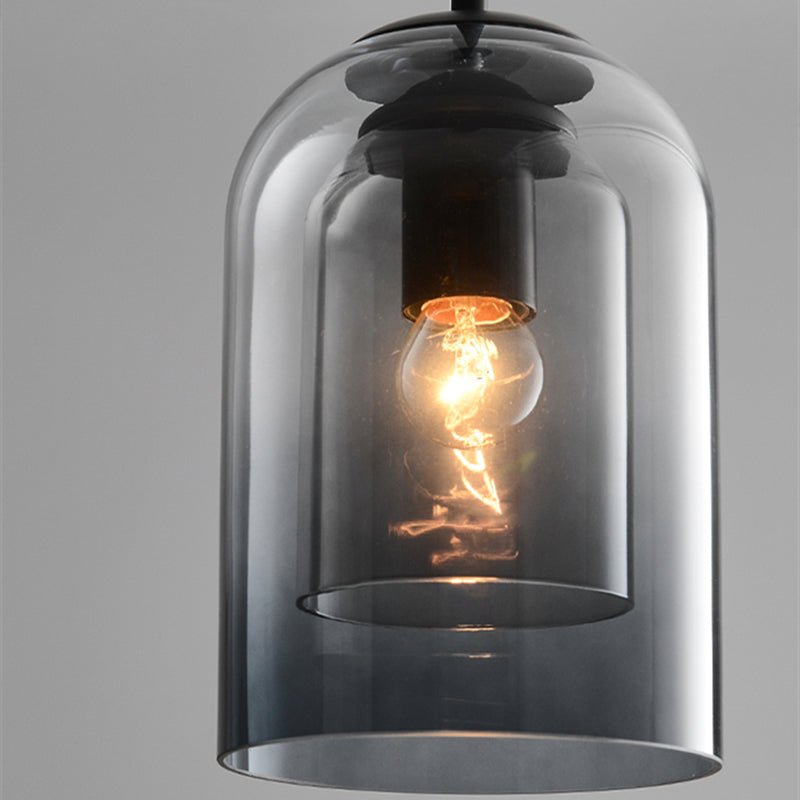 Mica Nowoczesna Lampa Wisząca z Podwójnym Szkłem