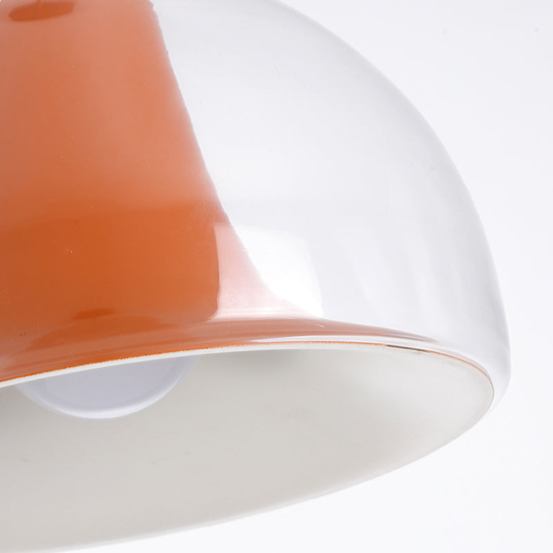 Półokrągła lampa wisząca z meduzy ze szkła